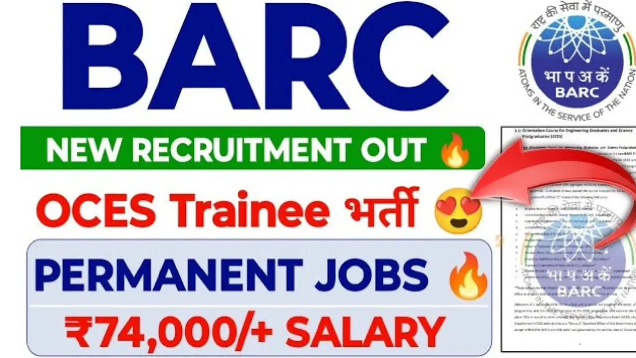 BARC New Recruitment 2025 OUT - BARC Scientific Officer