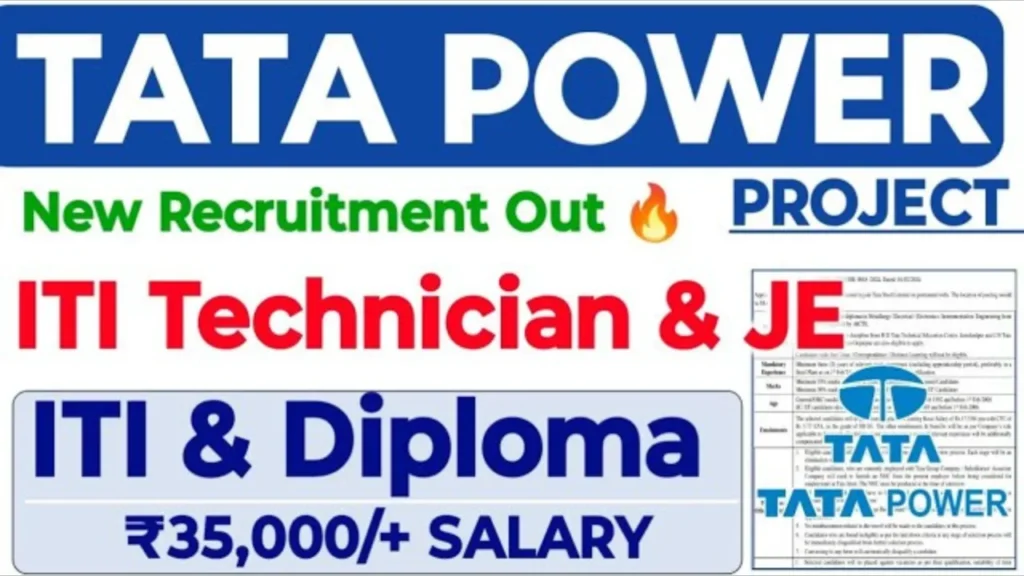 TATA POWER ITI Technician Jobs 2025